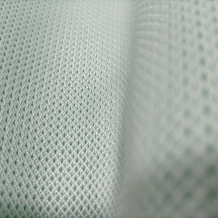 Custom Made Polyester Single Layer Mesh Fabric laminated with colored ...